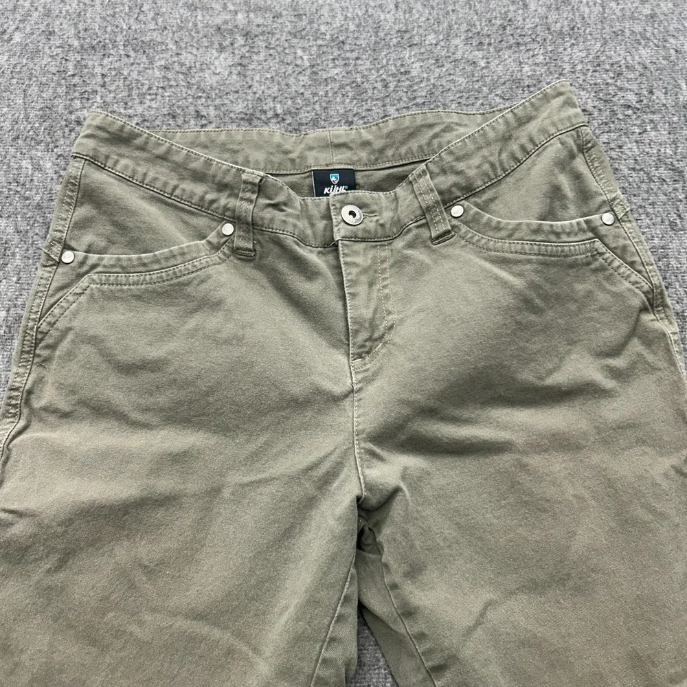 Kuhl Brooke Skinny Pants Womens 10 Short Green Twill Stretch Outdoor 6284